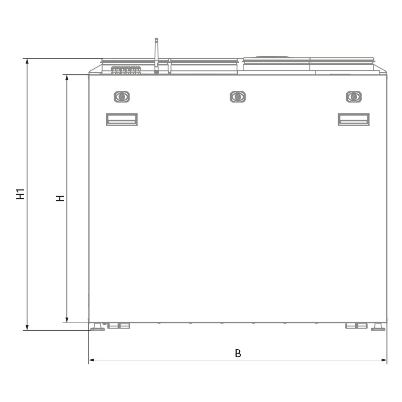 Blauberg KOMFORT Roto EC SE 601-E R S21 - Abmessungen