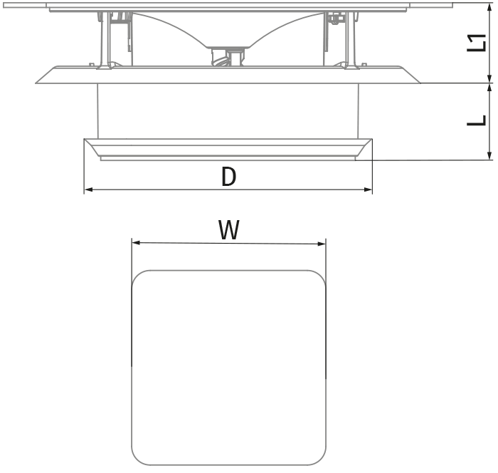 Blauberg VPD 125 C - Abmessungen