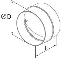 Blauberg BlauPlast RVK 125 - Abmessungen