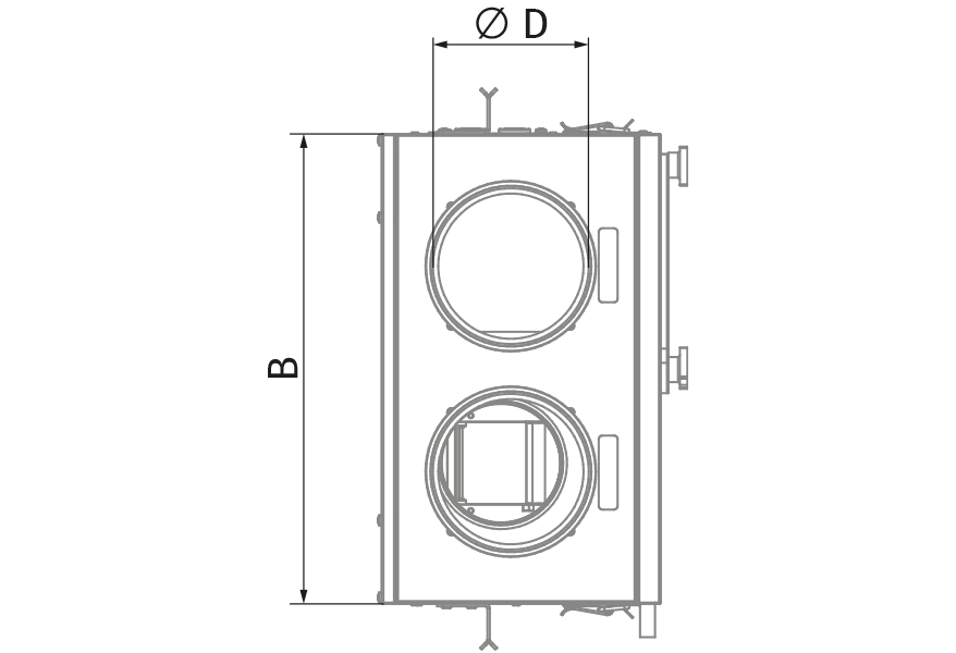 Blauberg KOMFORT Ultra D 80-E R - Abmessungen