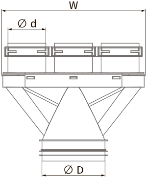 Blauberg BlauFast SR 125/63x3 50P - Abmessungen