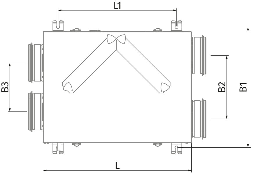 Blauberg KOMFORT Ultra D 80-E R - Abmessungen
