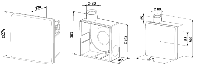 Blauberg Valeo-BP 35/60 - Abmessungen