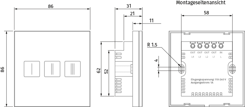 Blauberg SGR-3/1 - Abmessungen