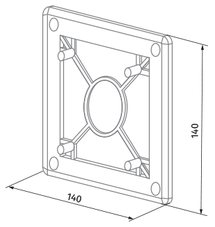 Blauberg DECOR FB 140x140 s - Abmessungen