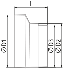 Blauberg BlauPlast RSE 125/150 - Abmessungen