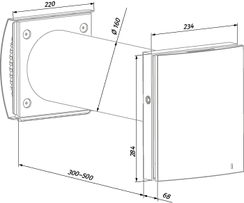 Blauberg VENTO Expert Duo A30-1 S10 Pro - Abmessungen