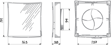Blauberg WHM 100 D - Abmessungen