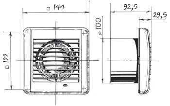 Blauberg KIT Aero-BW 100/40-1 - Abmessungen