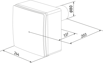 Blauberg Valeo-E 35/60 TR - Abmessungen