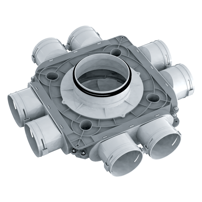 Blauberg BlauFast SR 160/90x8 50P - Für Zu- und Abluftsysteme in Wohngebäuden. Für die Verteilung der Luft von der Lüftungsanlage über die Luftleitungen