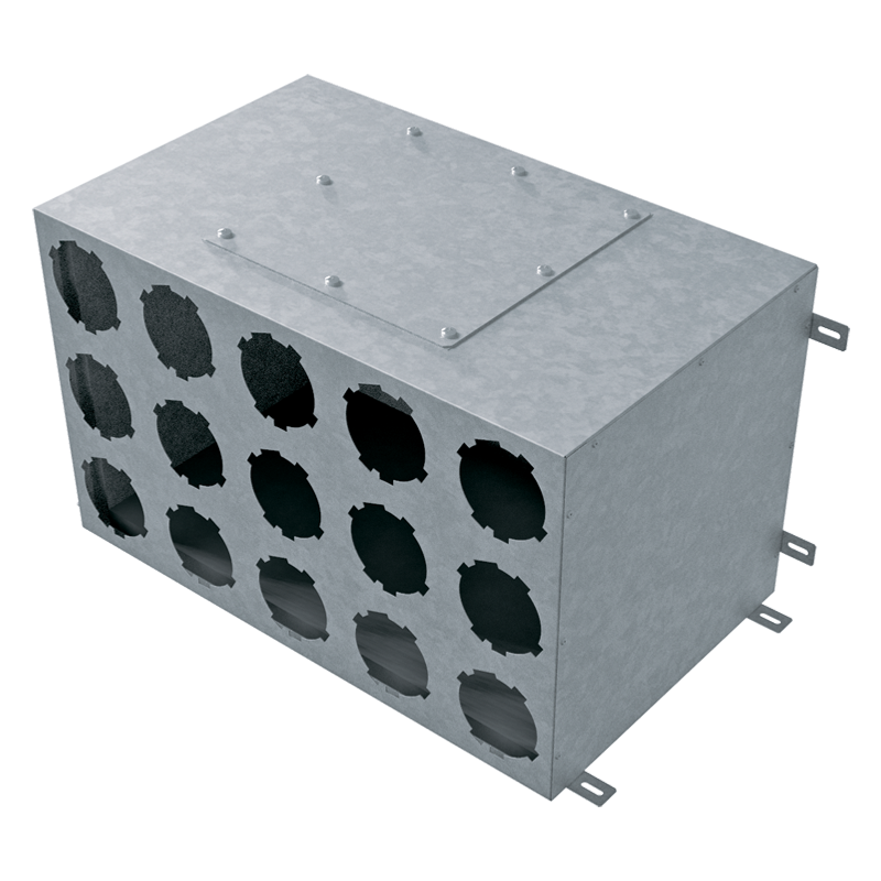 Serie Blauberg Metal air distribution boxes 90 mm - BlauFast Rohrsystem und Komponenten - Luftleitungen, Verbindungen und Komponenten