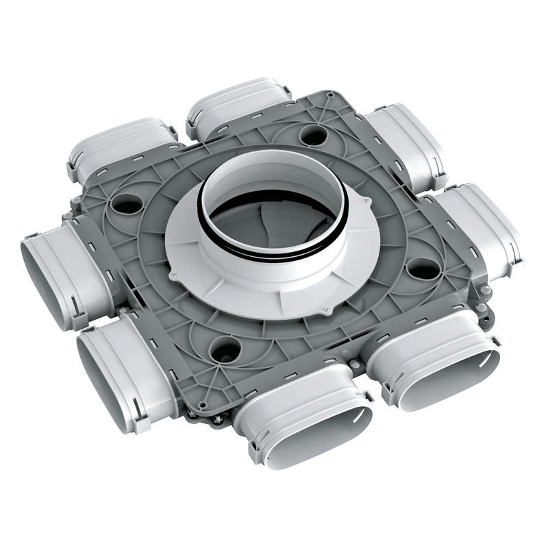 Blauberg BlauFast SO 200/52x8 60P - Für Zu- und Abluftsysteme in Wohngebäuden. Für die Verteilung der Luft von der Lüftungsanlage über die Luftleitungen
