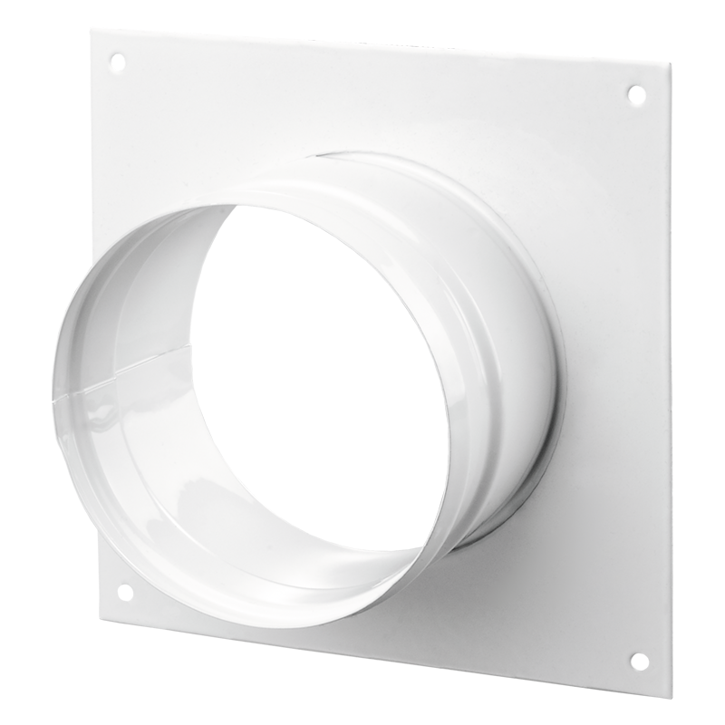 Blauberg FQM 150 - Flansch mit Anschlussplatte für runde Rohre