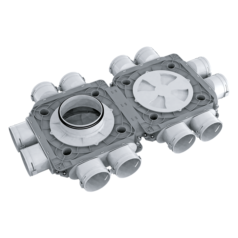 Blauberg BlauFast SR 150/90x12 50P - Für Zu- und Abluftsysteme in Wohngebäuden. Für die Verteilung der Luft von der Lüftungsanlage über die Luftleitungen