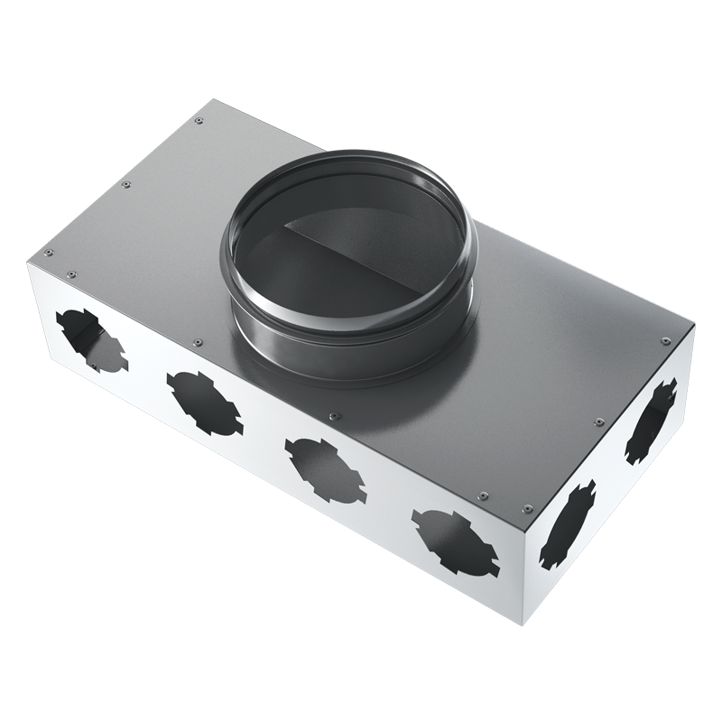 Blauberg BlauFast SR 160/63x8 01 - Für Zu- und Abluftsysteme in Wohngebäuden. Zur Verteilung der Luft von der Lüftungsanlage zu den Luftleitungen