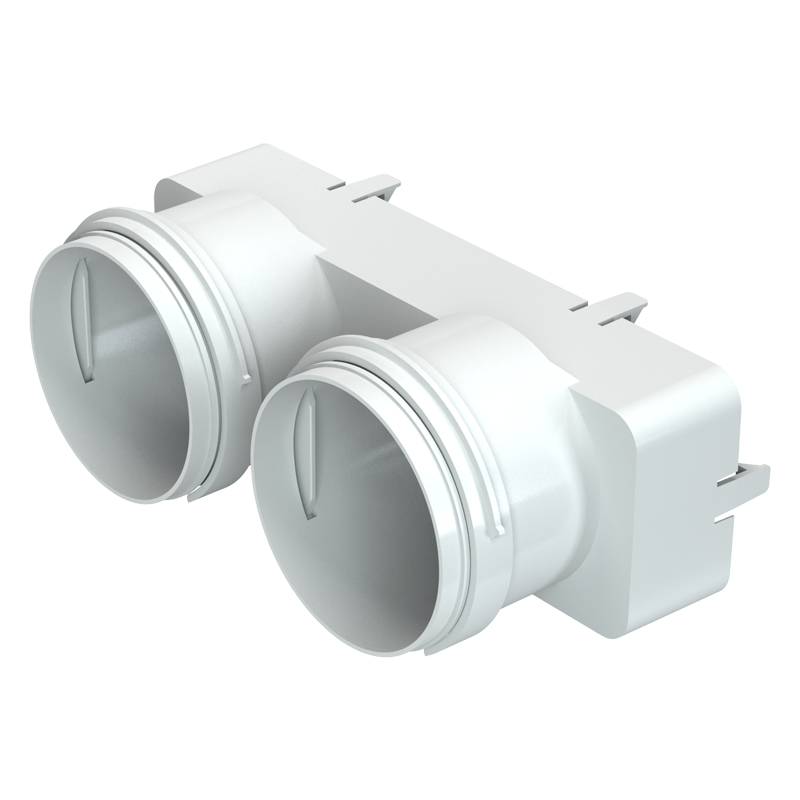 Blauberg BlauFast MH 75/204x60 - Verbindungs- und Befestigungselemente für den Anschluss von Lüftungsrohren mit ø 75 mm an Ventiladapter und Verteilerkästen