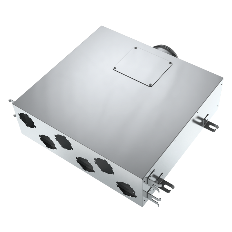 Blauberg BlauFast SR 125/63x6 03 - Für Zu- und Abluftsysteme in Wohngebäuden. Zur Verteilung der Luft von der Lüftungsanlage zu den Luftleitungen