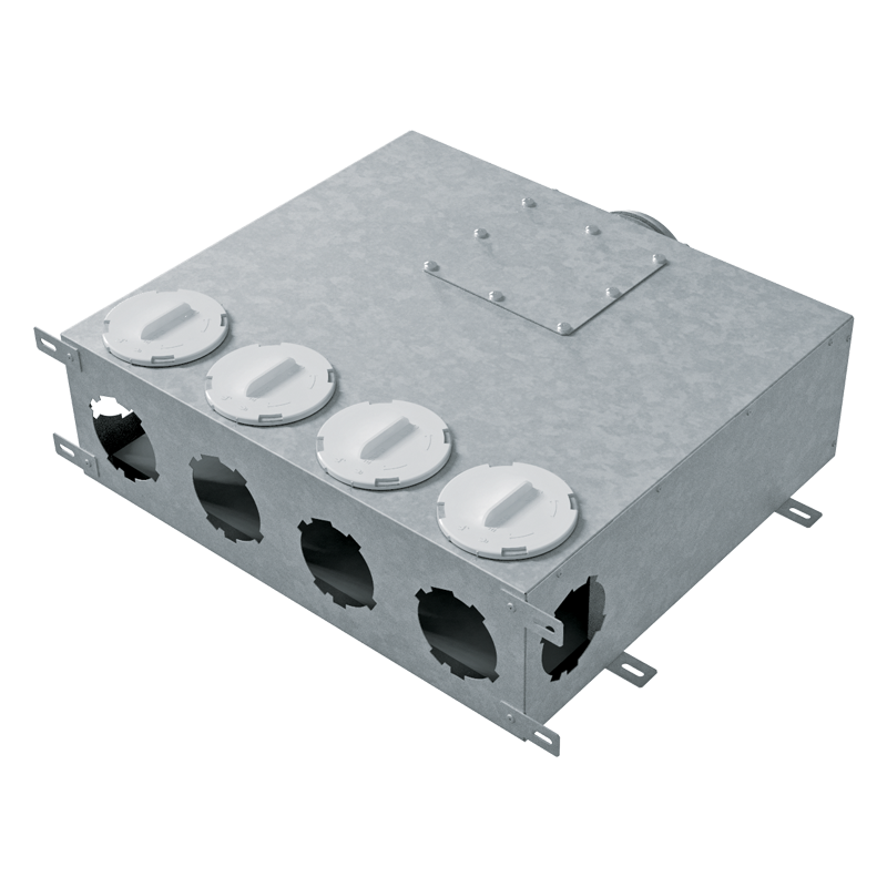 Blauberg BlauFast SR 125/90x6 01 - Für Zu- und Abluftsysteme in Wohngebäuden. Für die Verteilung der Luft von der Lüftungsanlage über die Luftleitungen