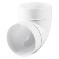 BlauPlast Kunststoffrohre, Kanäle & Komponenten - Luftleitungen, Verbindungen und Komponenten - Series Blauberg BlauPlast 90° RB