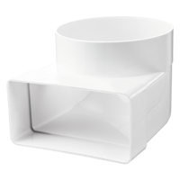 BlauPlast Kunststoffrohre, Kanäle und Komponenten - Luftleitungen, Verbindungen und Komponenten - Series Blauberg BlauPlast US-90°