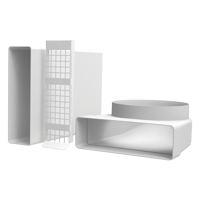 Gitter und Hauben - Lüftungszubehör - Series Blauberg KIT BlauPlast